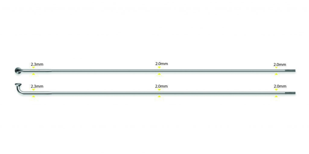Sapim Speiche Strong 2.34-2.0x108 mm rund Nippel Polyax 12mm 100 Stk silber, 108