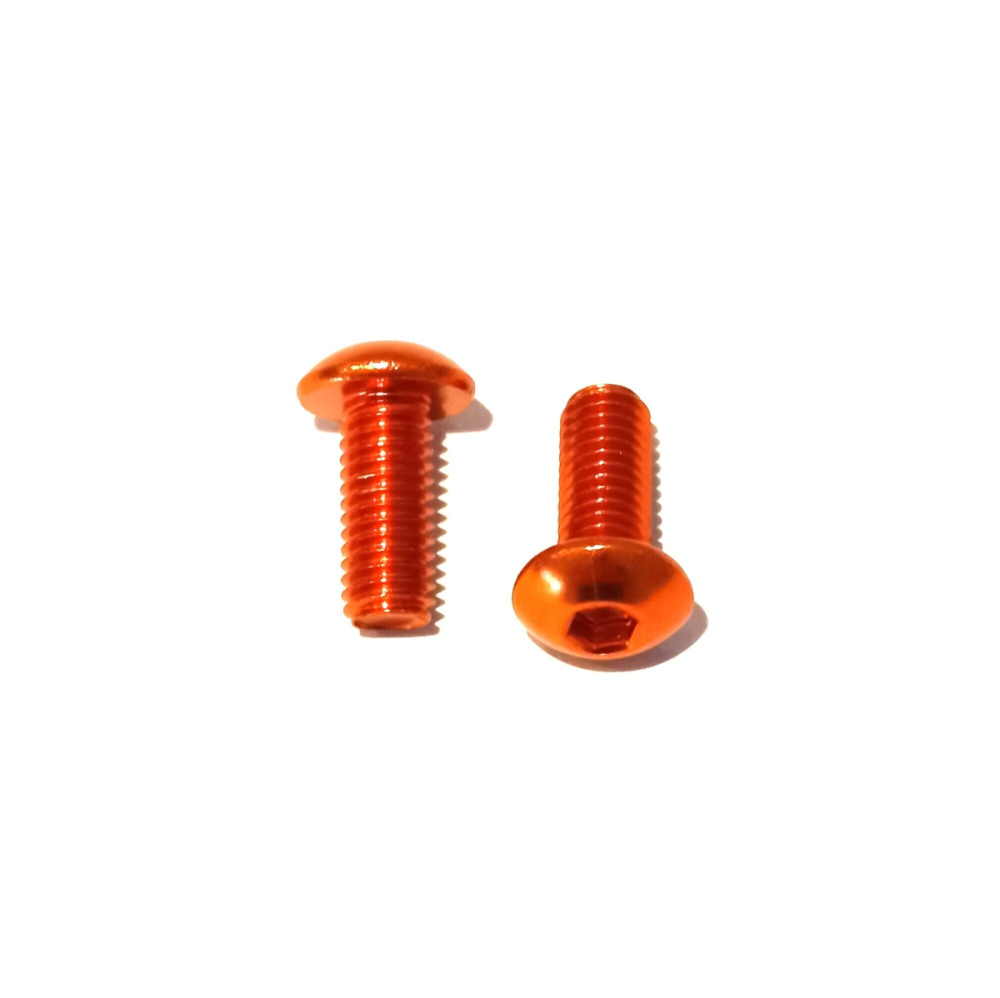 WIAN Bike and Parts Aluminium Schrauben M5x12mm orange, 2 Stück