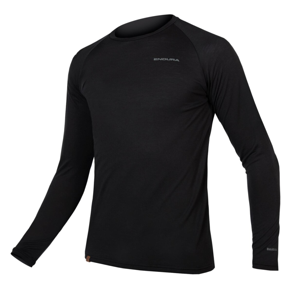 Endura ENDURA BaaBaa Blend L/S Baselayer: Black - XL