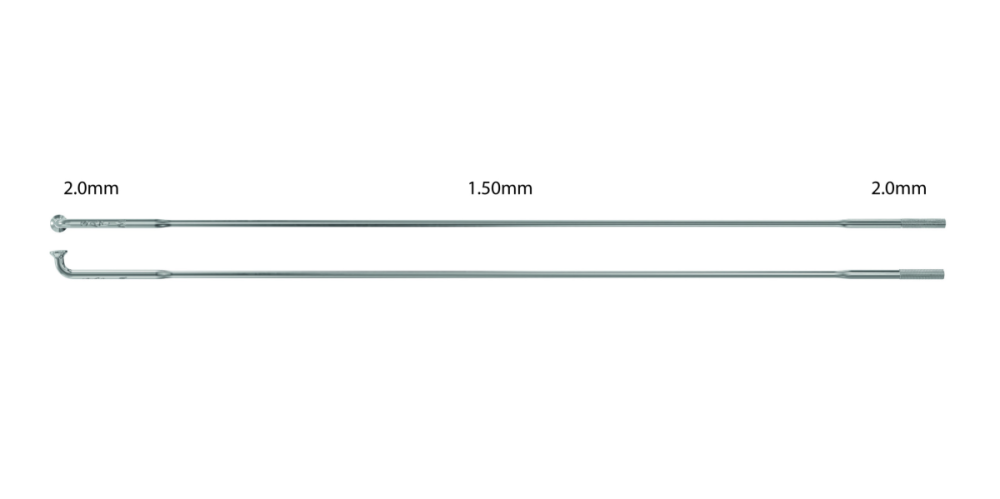 Sapim Speiche Laser 2.0-1.5-2.0x286 mm, Pack à 50 Stück, silber, 286