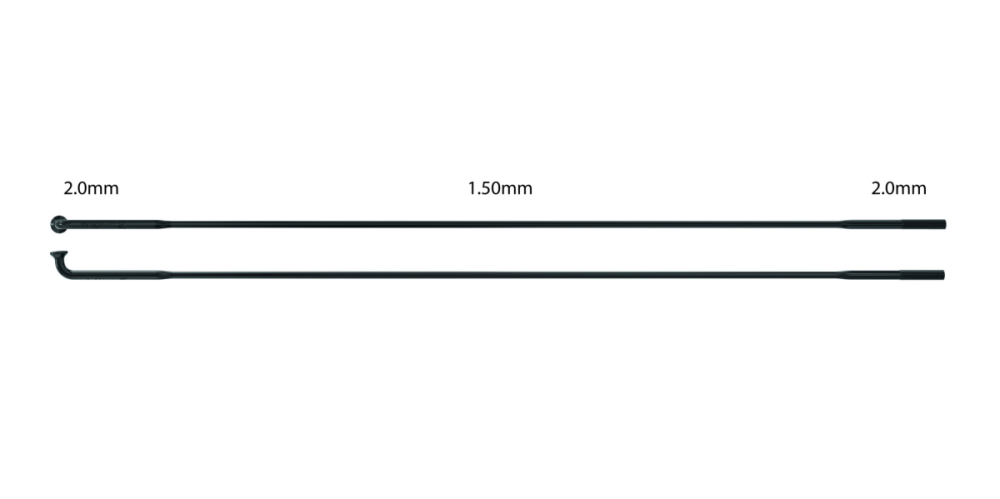 Sapim Speiche Laser 2.0-1.5-2.0x249 mm, Einzelstück, schwarz, 249