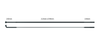 Sapim Speiche CX-Ray 2.0-(0.9x2.2)-2.0 x250 mm Alu Polyax 14 mm 20 St. sz, 250