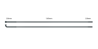Sapim Speiche D-Light 2.0-1.65-2.0x169 mm, Pack à 100 Stück, schwarz, 169