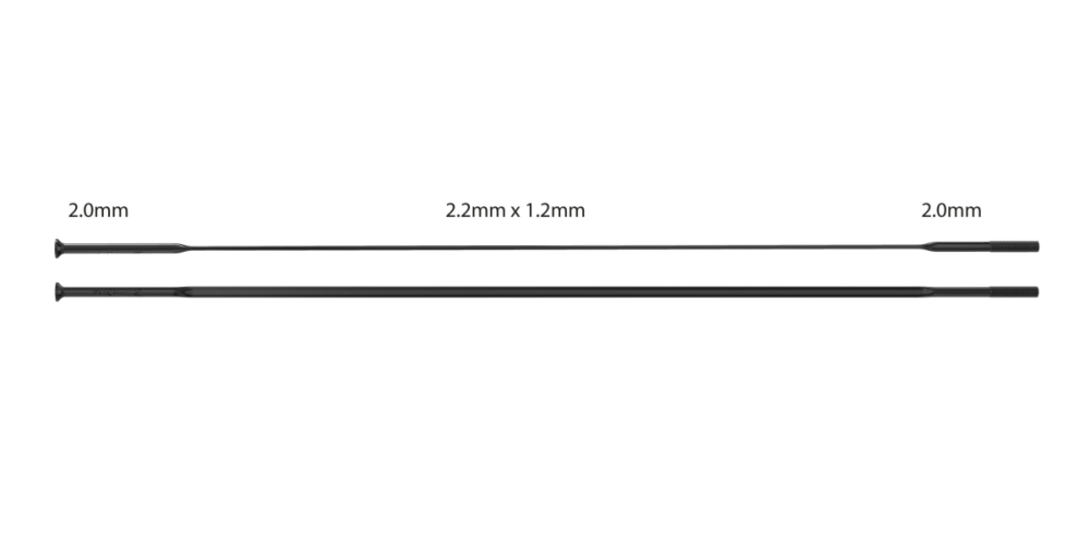 Sapim Speichen CX-Sprint Straight 280 mm schwarz m. Aluminium Nippel