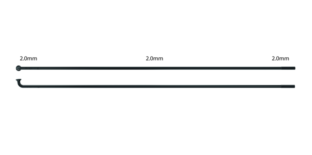 Sapim Speiche Leader 2x256 mm, Pack à 100 Stück, schwarz, 256