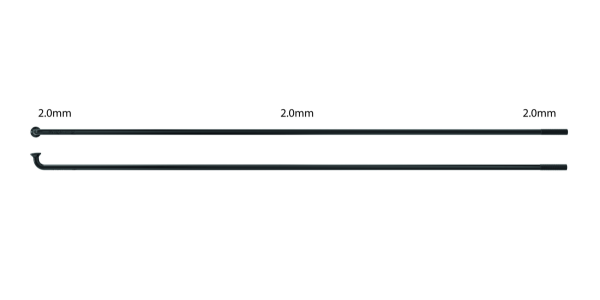 Sapim Speiche Leader 2x196 mm, Pack à 100 Stück, schwarz, 196
