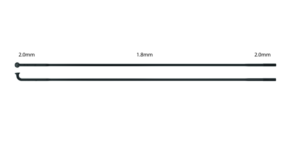 Sapim Speiche Race 2.0-1.8-2.0x291 mm, Pack à 100 Stück, schwarz, 291