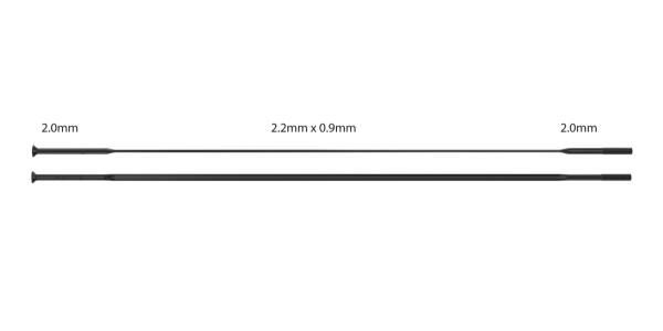Sapim Speiche CX-Ray Straight Pull 274 mm, Einzelstück, schwarz