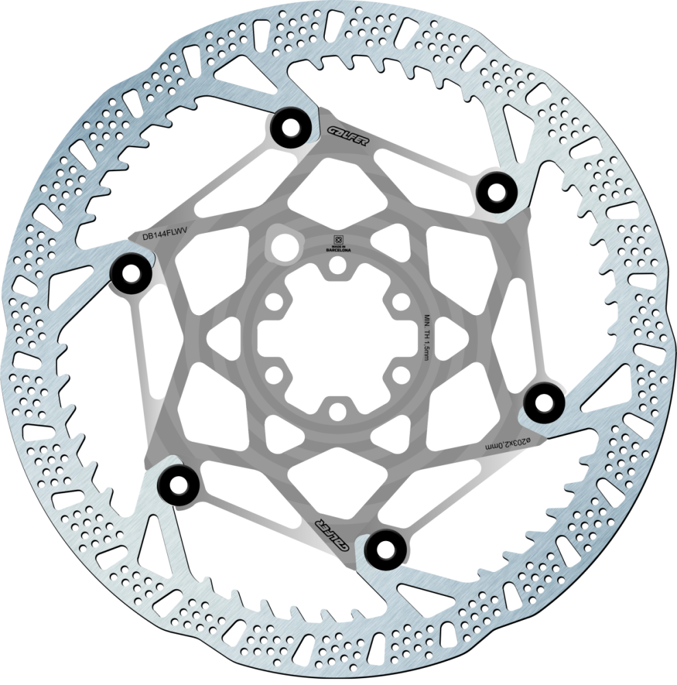 GALFER Disc Shark EVO, 6 Loch System, Ø203mm x 2.0mm, silber / DB144FLWV