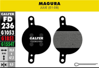 Galfer GALFER Brake Pad FD236 Performance "Magura Julie 01-08, schwarz