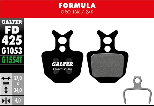 Galfer GALFER Brake Pad FD425 Performance "Formula Oro / 18K / 24K", schwarz