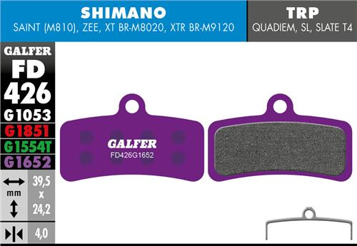 Galfer GALFER Brake Pad FD426 E-Bike "Shimano Saint M810/ ZEE", violett
