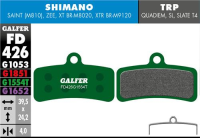 Galfer GALFER Brake Pad FD426 Pro "Shimano Saint M810/ ZEE", grün