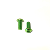 WIAN Bike and Parts Aluminium Schrauben M5x12mm grün, 2 Stück