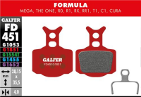 Galfer GALFER Brake Pad FD451 Advanced "Formula The One / RO / R1 / RX / Mega", rot