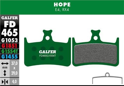 Galfer GALFER Brake Pad FD465 Pro "Hope E4", grün