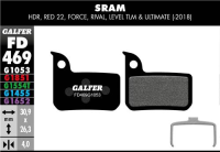 Galfer GALFER Brake Pad FD469 Performance "Sram Red Force Rival Level", schwarz